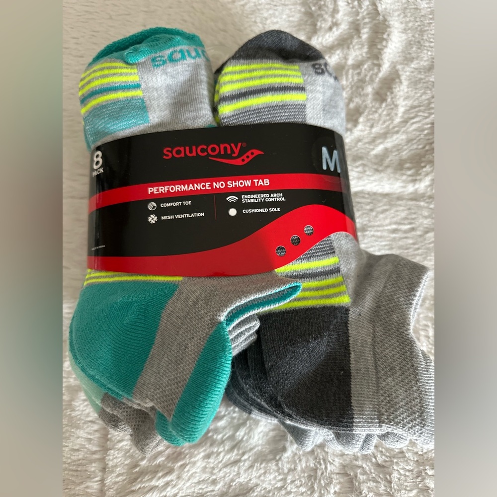 Saucony socks No Show Tab 8-pack size M